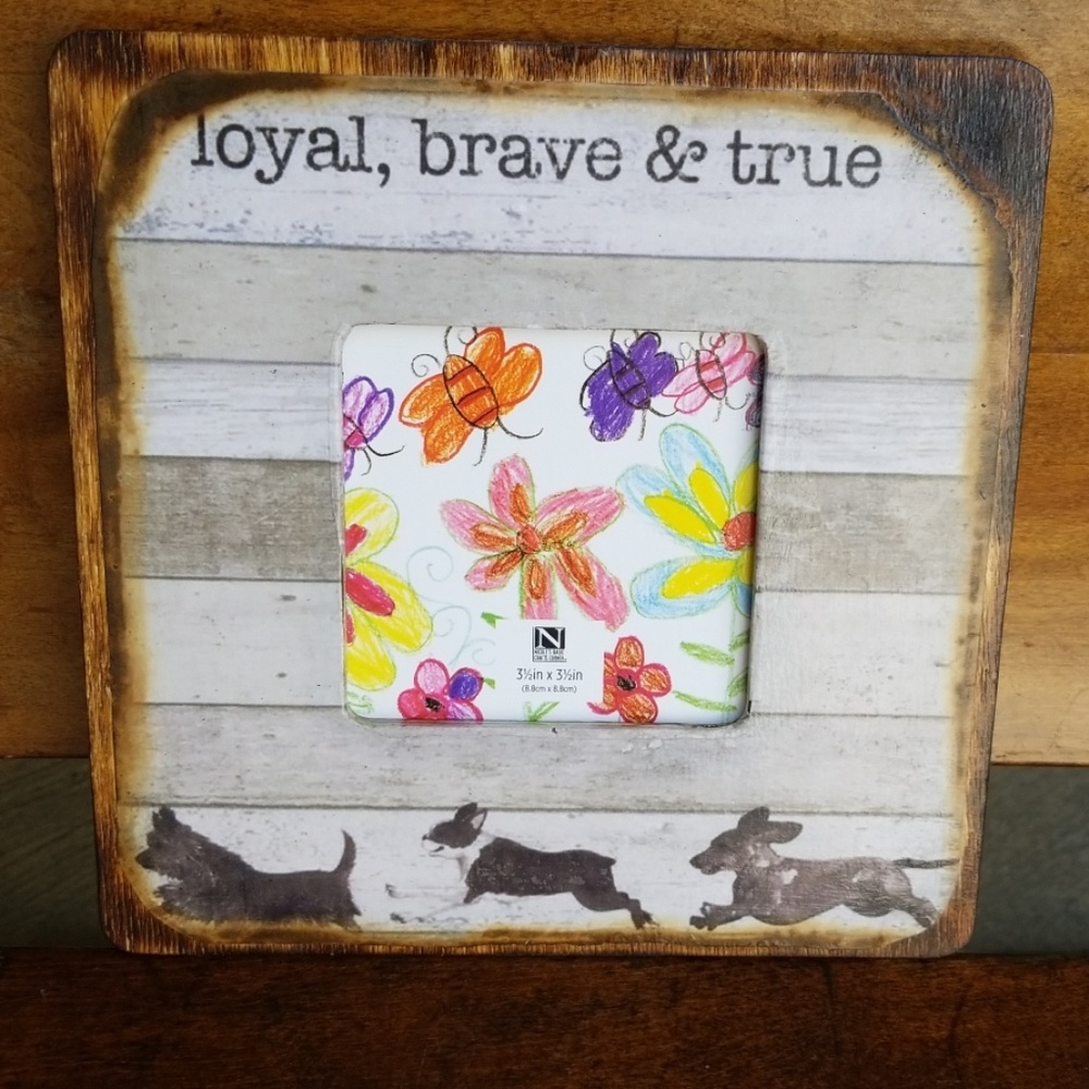 Dog Woodburned picture frame